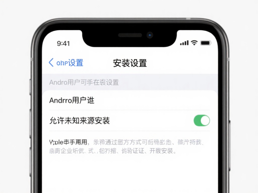 安装设置：安卓用户需在手机设置中开启“允许未知来源